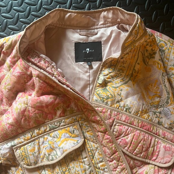 Crop Boxy Quilted Jacket sz M - Picture 2 of 7